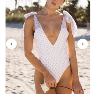 soah tie sleeve swimsuit nwt